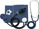 aneroid sphygmomanometer with stethoscope